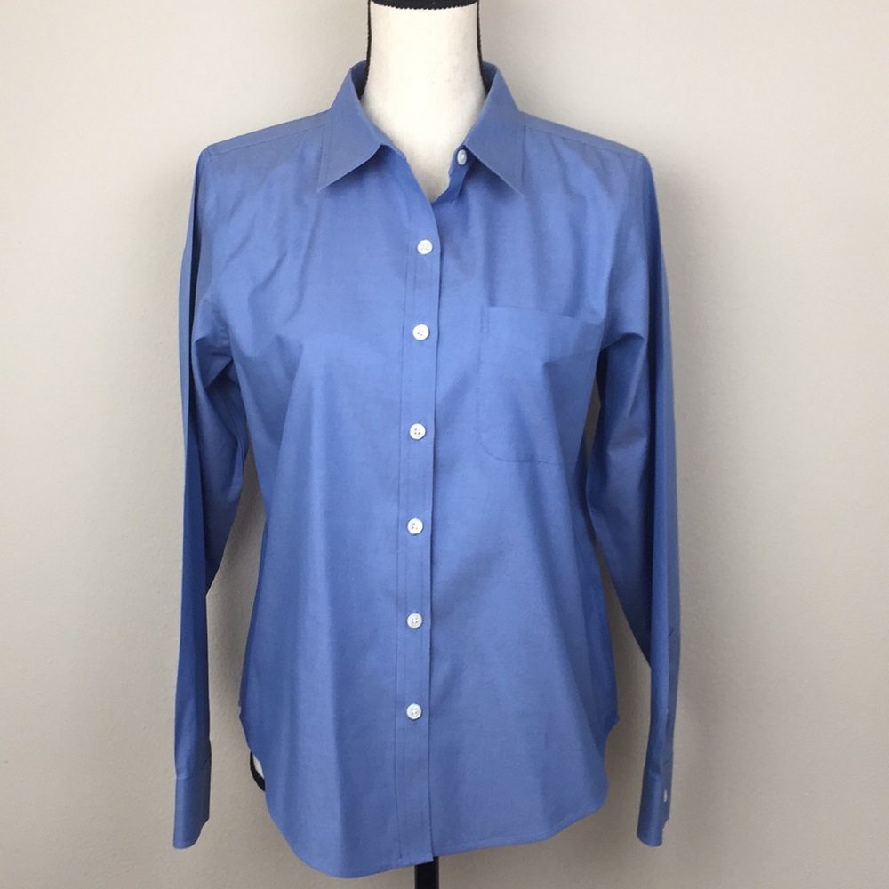 L.L. BEAN Women’s Blue Button Down Dress Shirt